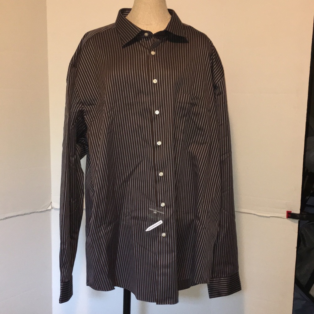 PRONTO UOMO NO IRON MODERN FIT BUTTON UP DRESS SHIRT SIZE 4XLT